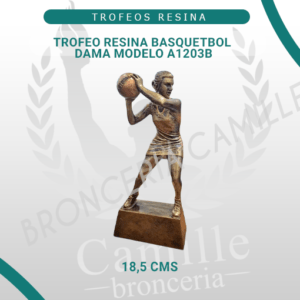 Trofeo Resina Basquetbol Dama Modelo A1203B