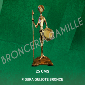 Figura Bronce Pulido Quijote 25 CMS