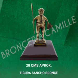 Sancho Bronce Pulido En Retablo Madera
