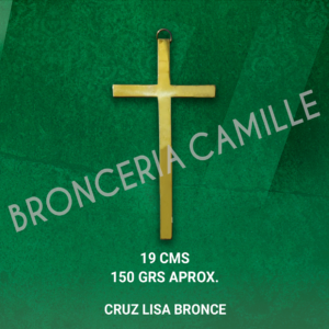 Cruz Lisa Bronce 19cms
