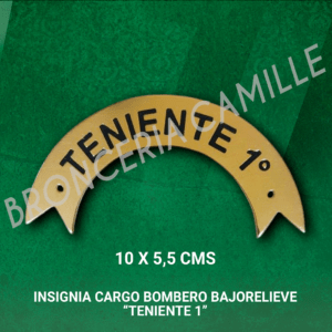 Insignia Cargo Bombero - Teniente