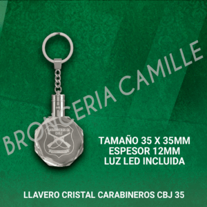 Llavero Cristal Carabineros CBJ 35