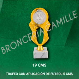 Trofeo Con Aplicacion Futbol Plata 5 CMS