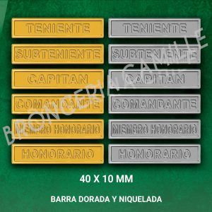 BARRA DORADA Y NIQUELADA