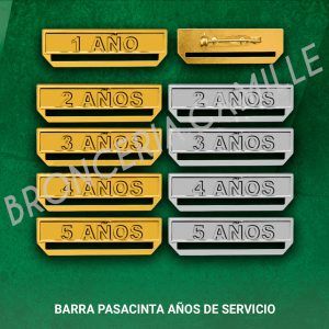 BARRA PASACINTA AÑOS DE SERVICIO