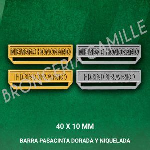 BARRA PASACINTA DORADA Y NIQUELADA