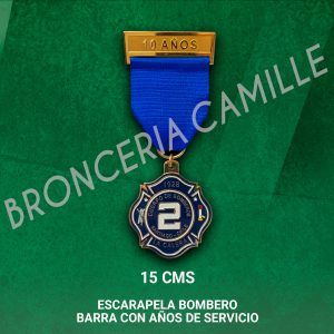 Escarapela Bombero - Barra con años de servicio