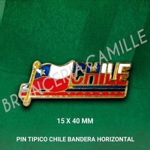 Pin Tipico Bandera Chile Horizontal