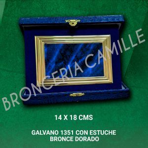 Galvano 1351 Con estuche 18 x 14 Bronce Dorado